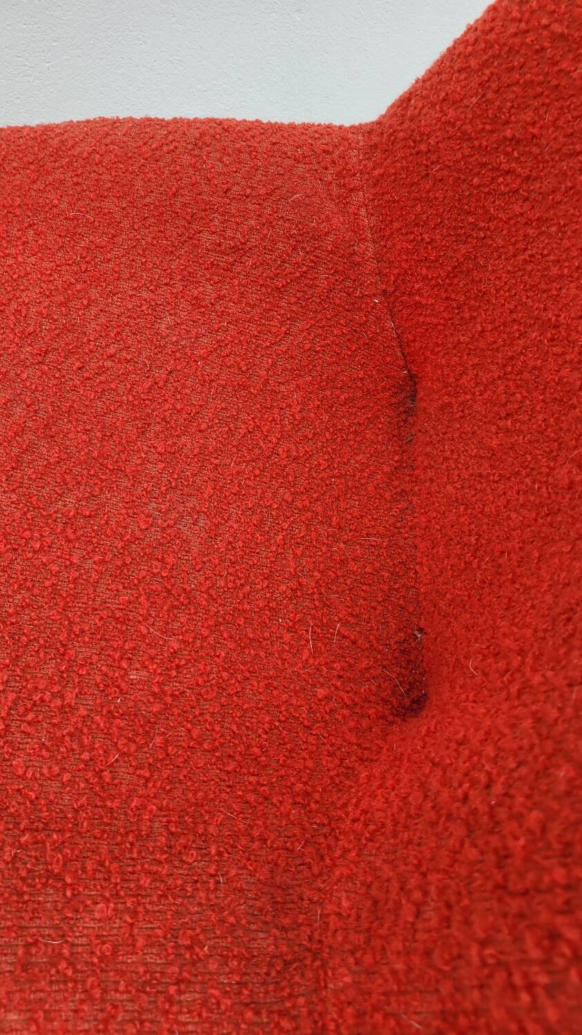 Vintage armchair in original French terry fabric - 1970s