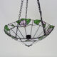 Tiffany washbasin pendant in glass paste with floral decoration