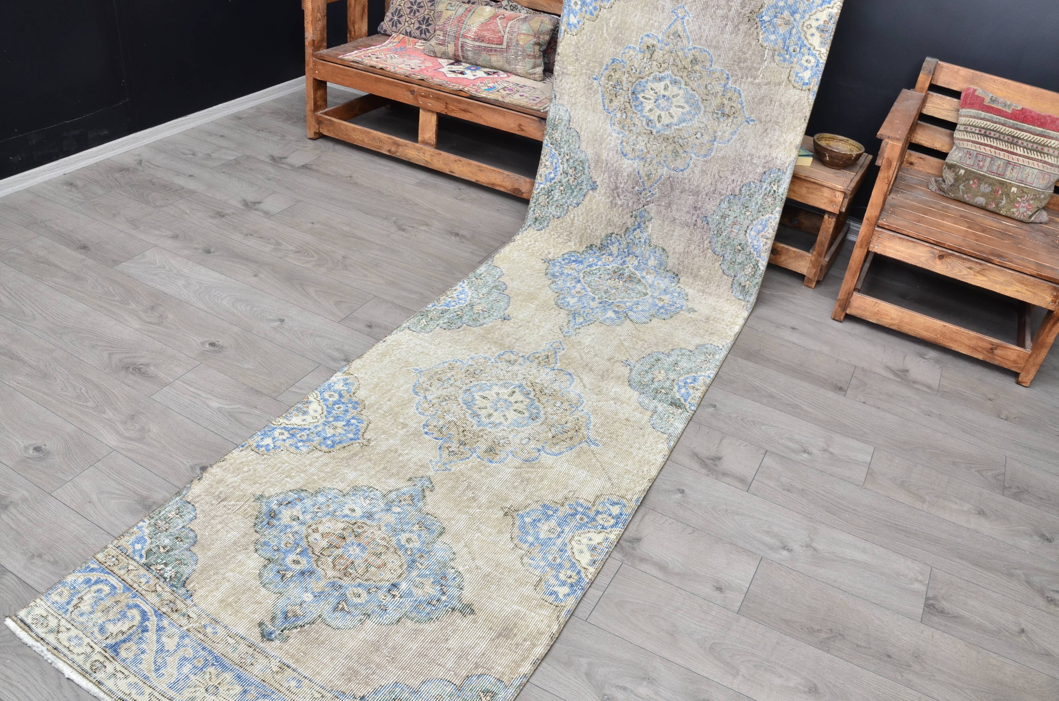 Turkish Handknotted Hallway Runner sku 2512