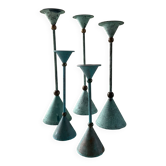 Set of 5 vintage metal candle holders