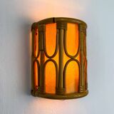Mid-century rattan wall sconce, Italy, circa 1960s