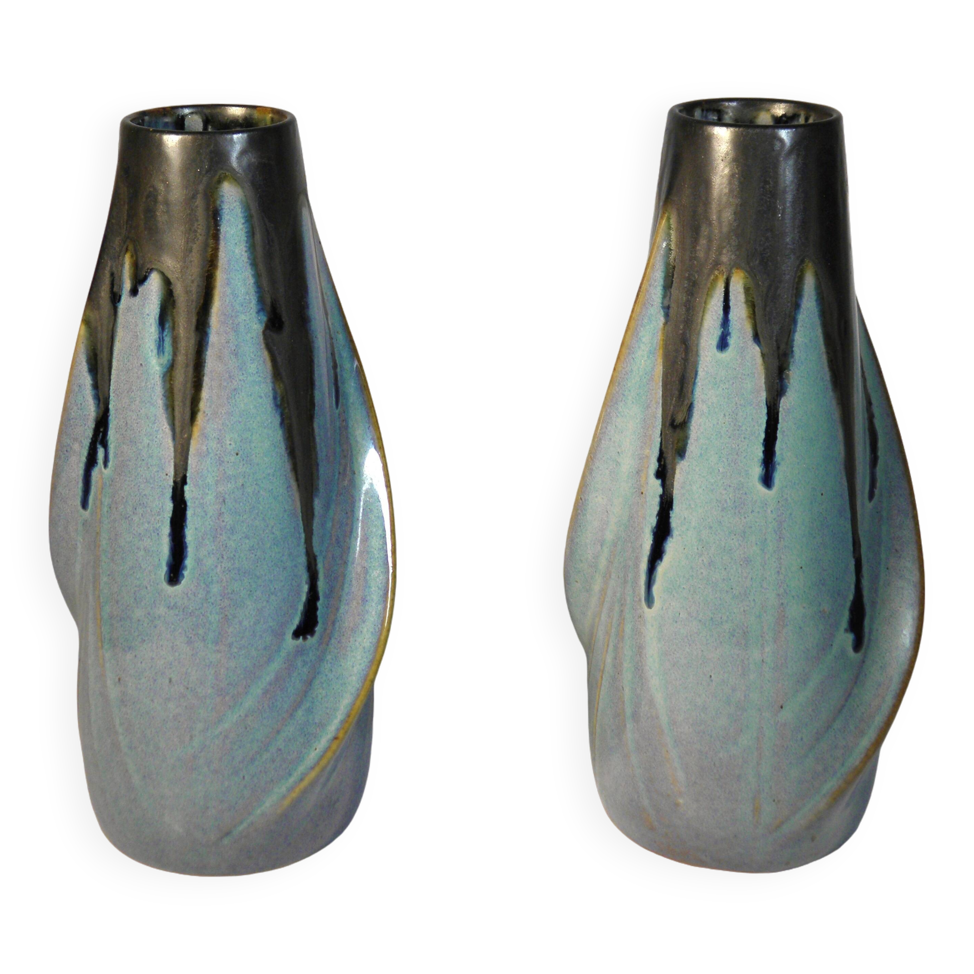 Pair of Art Nouveau style ceramic vases