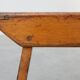 Rustic Pine Stool with Cut-Out Trestle Legs, Sweden, circa 1920
