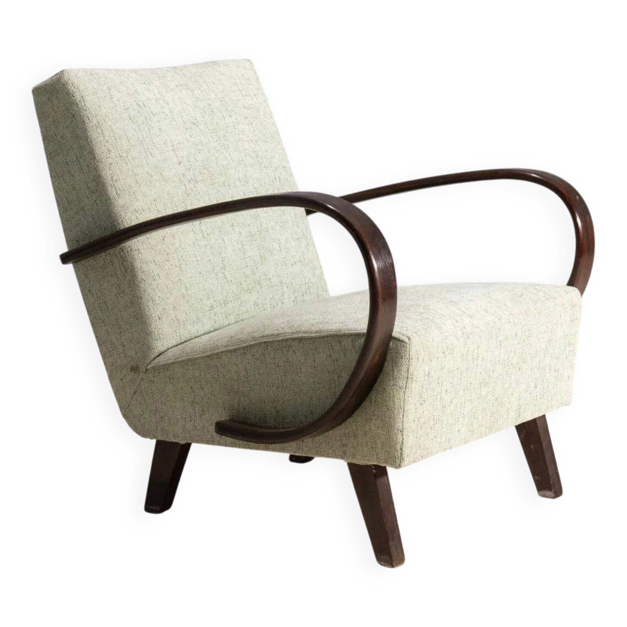 Pair of armchairs H-227, Jindřich Halabala, 1930s, Czechoslovakia
