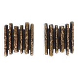 Brutalist bronze door handles, Alpan, Germany, circa 1970