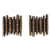 Poignées de portes brutalistes en bronze, Alpan, Allemagne, circa 1970