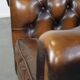 Classic Genuine Leather English Chesterfield Armchair in Good Condition