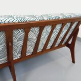 Banquette canapé 3 places scandinave Arne Wahl Iversen pour Komfort en teck