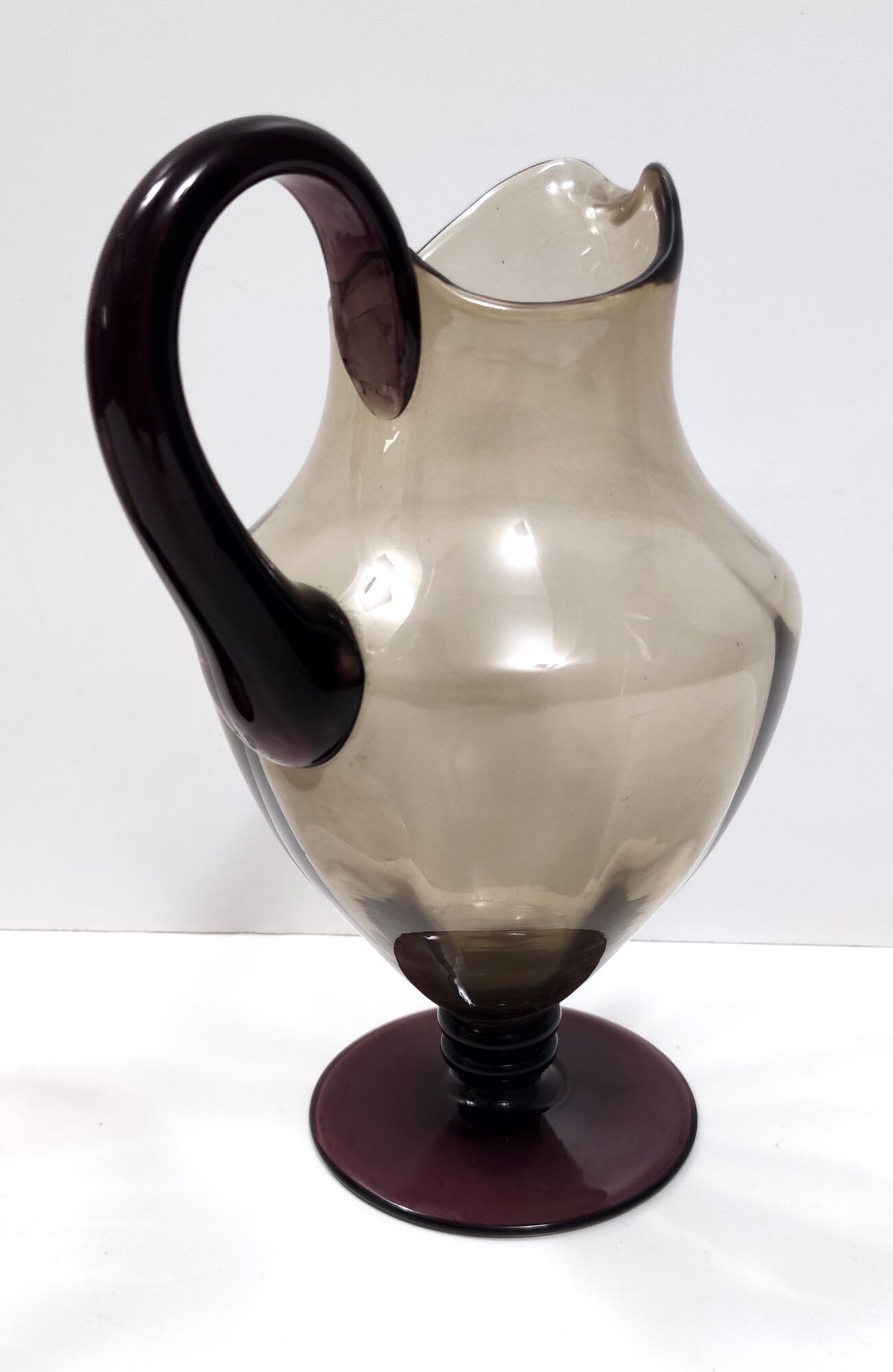 Amber, Straw-Colored and Plum Murano Glass Drink Set of 24 Pieces, Italy 1920s