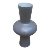 Grey opaline glass designer vase