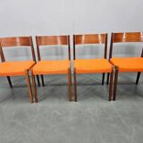 Set of Four Rare Teak PIA Chairs by Poul Cadovius, Girsberger, Denmark, 1960s