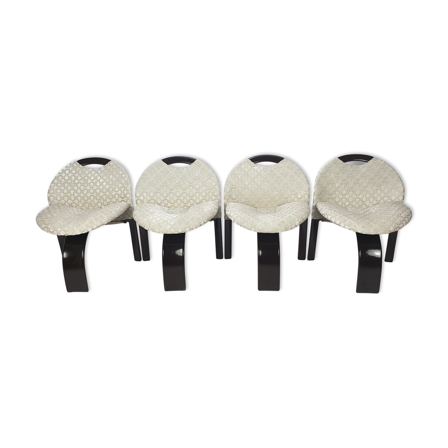 Set of 4 Giovanni Offredi Sail chairs by Saporiti Italy 1973