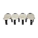 Set of 4 Giovanni Offredi Sail chairs by Saporiti Italy 1973