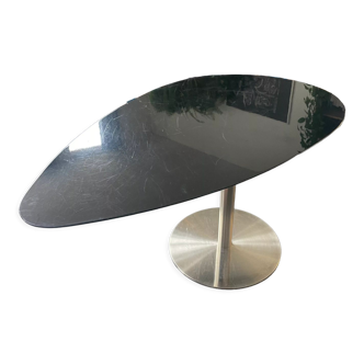 Black Asymmetric Teardrop Table