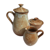 Vallauris coffee maker with sugar and milk pot