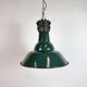 Industrial French Petrol Enamel Pendant Lamp from Sammode, 1950s
