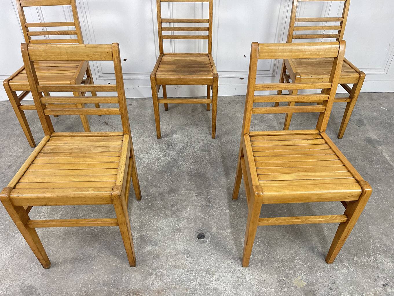 Set of 6 chairs 1950 René Gabriel