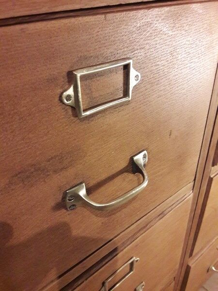 Former furniture of notary in oak 12 drawers 1930