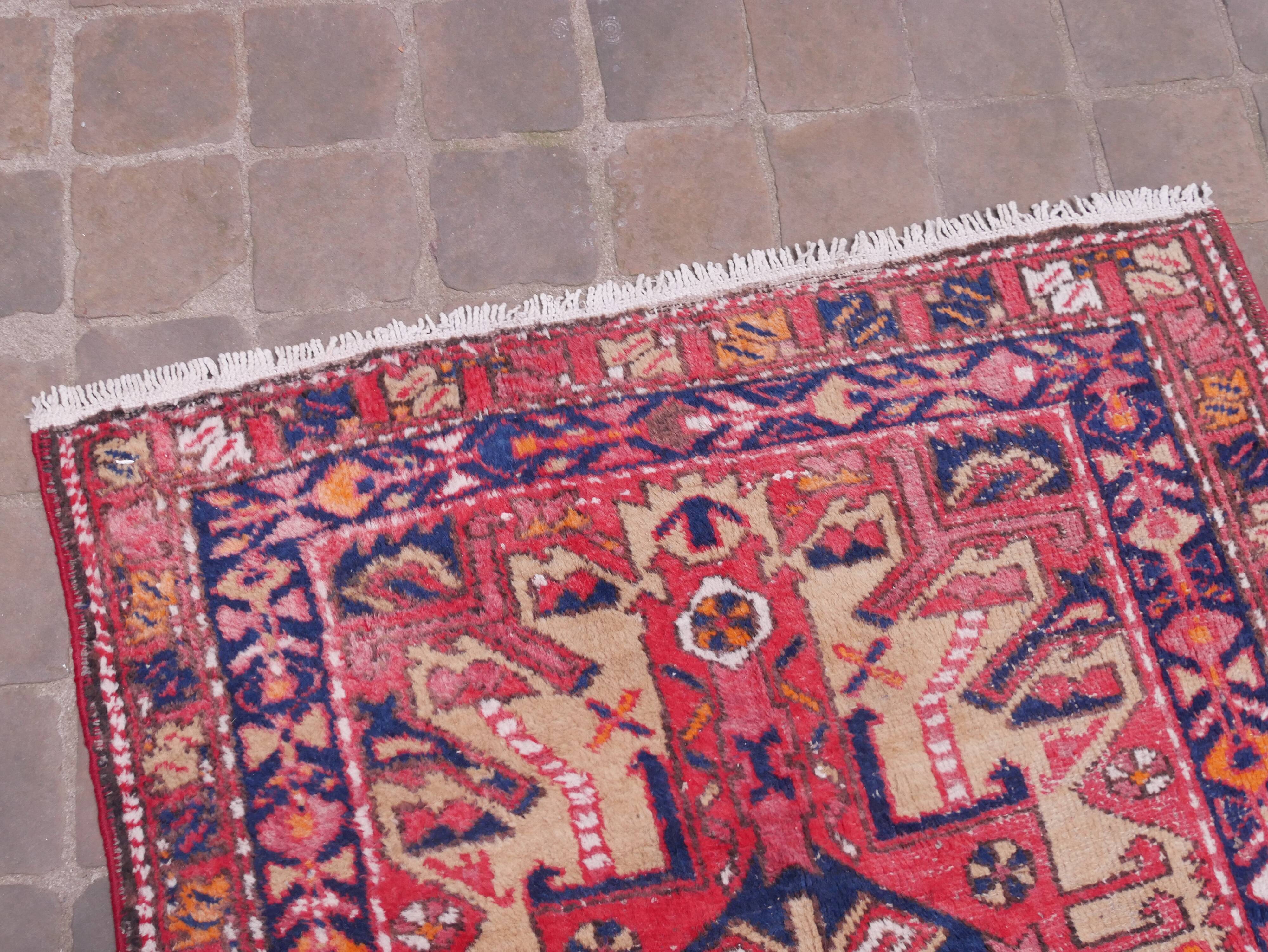 Handmade Oriental carpet of Persian corridor Hamadan
