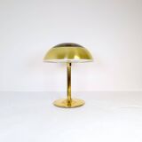 Large Space Age table lamp in brass by Fagerhults, Sweden, 1970s.