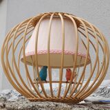 Suspension rattan bird cage 1960