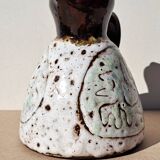 Ceramic pitcher Juliette Derel Vallauris 1960