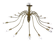 Large Italian brass chandelier, 1960s