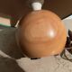 Lampe boule en bois années 80