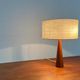 Lampe de table en teck minimaliste du milieu du siècle, années 1960