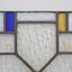 Art Deco Leaded Glass Panel with Geometric Cross Motif, Belgium, Circa 1920
