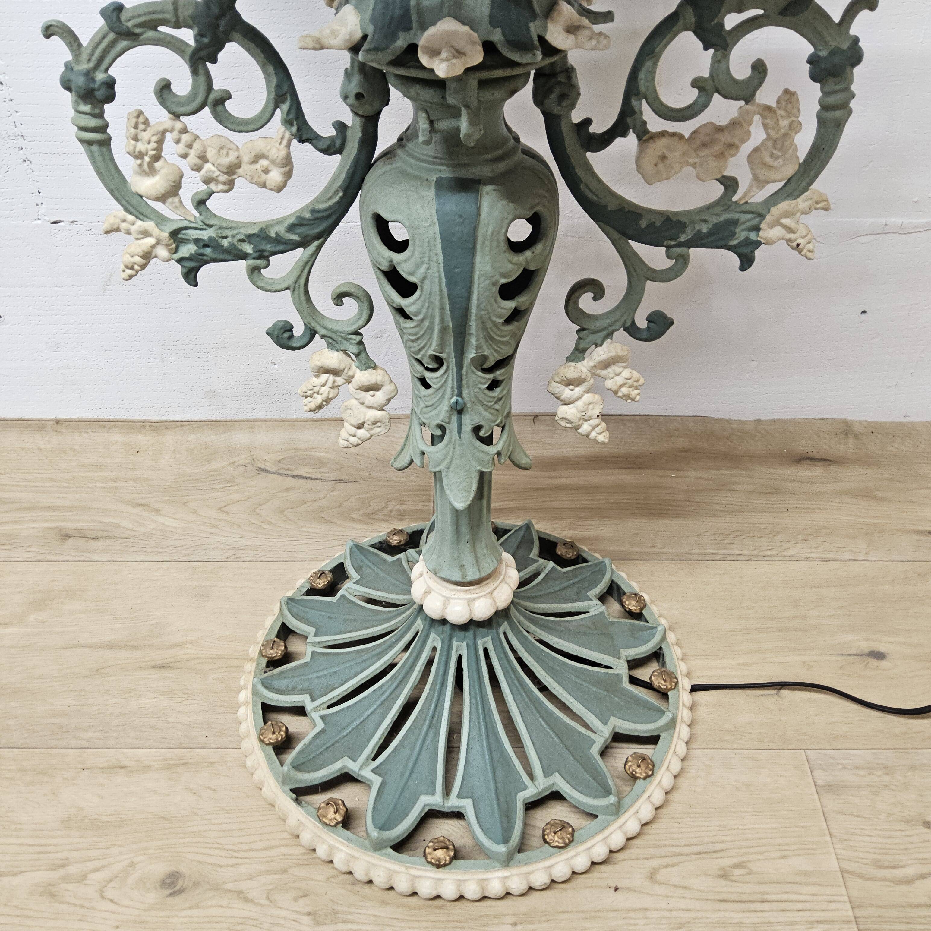 Unique Cast iron Victorian floor lamp art nouveau (converted gas light)