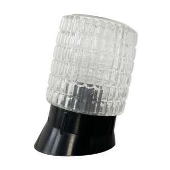 Old vintage molded glass wall lamp
