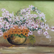 Oil on cardboard Still life by G. Toullourt XXth Bouquet of flowers