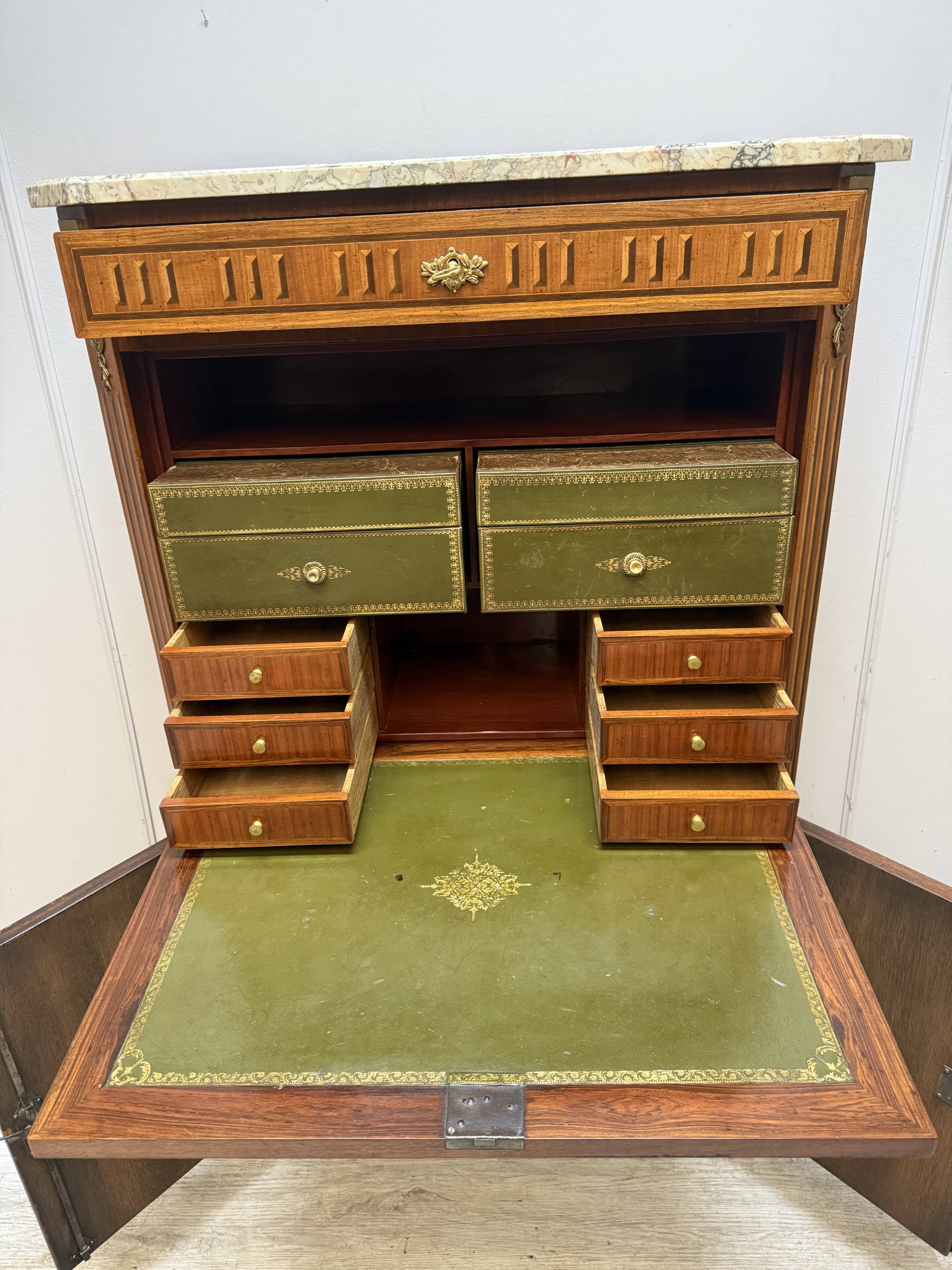 Louis XVI Style Marquetry Secretary