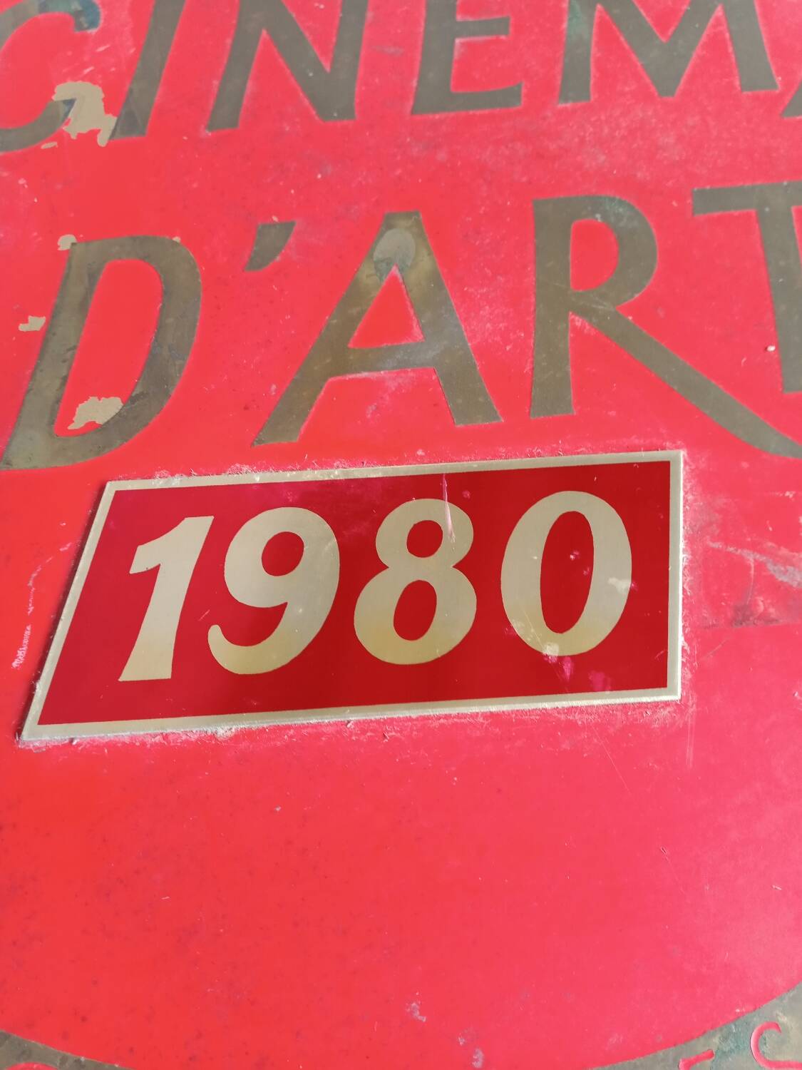 Brass art cinema plaque