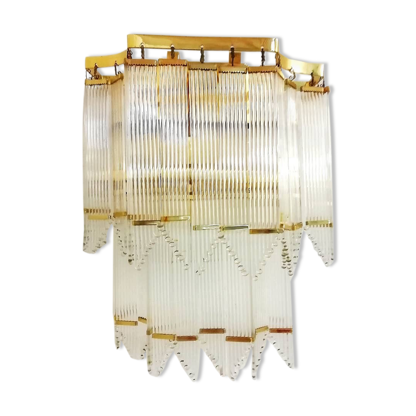 Lamp glass wall lamp 1980