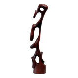 Sculpture abstraite en bois des années 1960