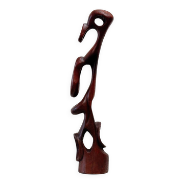 Sculpture abstraite en bois des années 1960