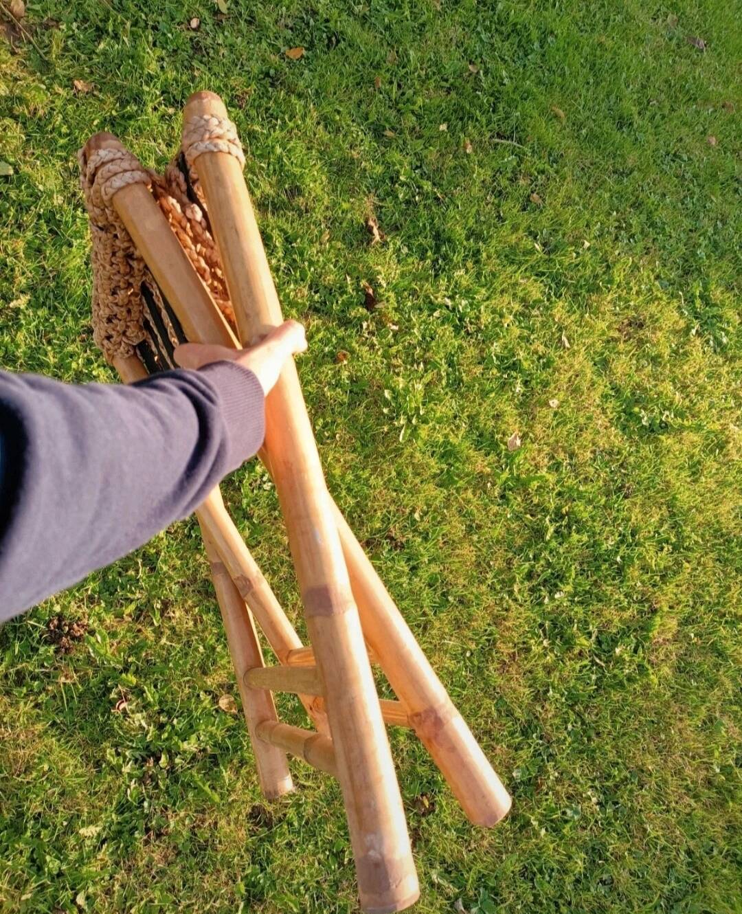 Retro bamboo stool