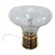 1970s table lamp in worked glass and gold metal