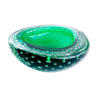 Empty vintage Italian pocket in Murano bullicante glass, 1970