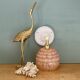 Applique globe vintage en verre de Clichy rose