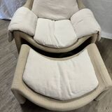 Fauteuil et ottoman P60  par Vittorio Introini pour Saporiti