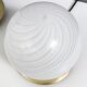 Pair of postmodern spheric murano glass table lamps by tronconi, italy