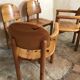 Set of 4 solid pine seats by Rainer Daumiller