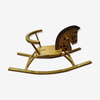 Wooden rocking horse