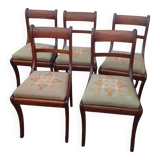 5 chaises style Louis Philippe