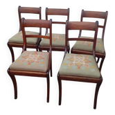 5 Louis Philippe style chairs