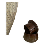 Glazed pottery water butter dish