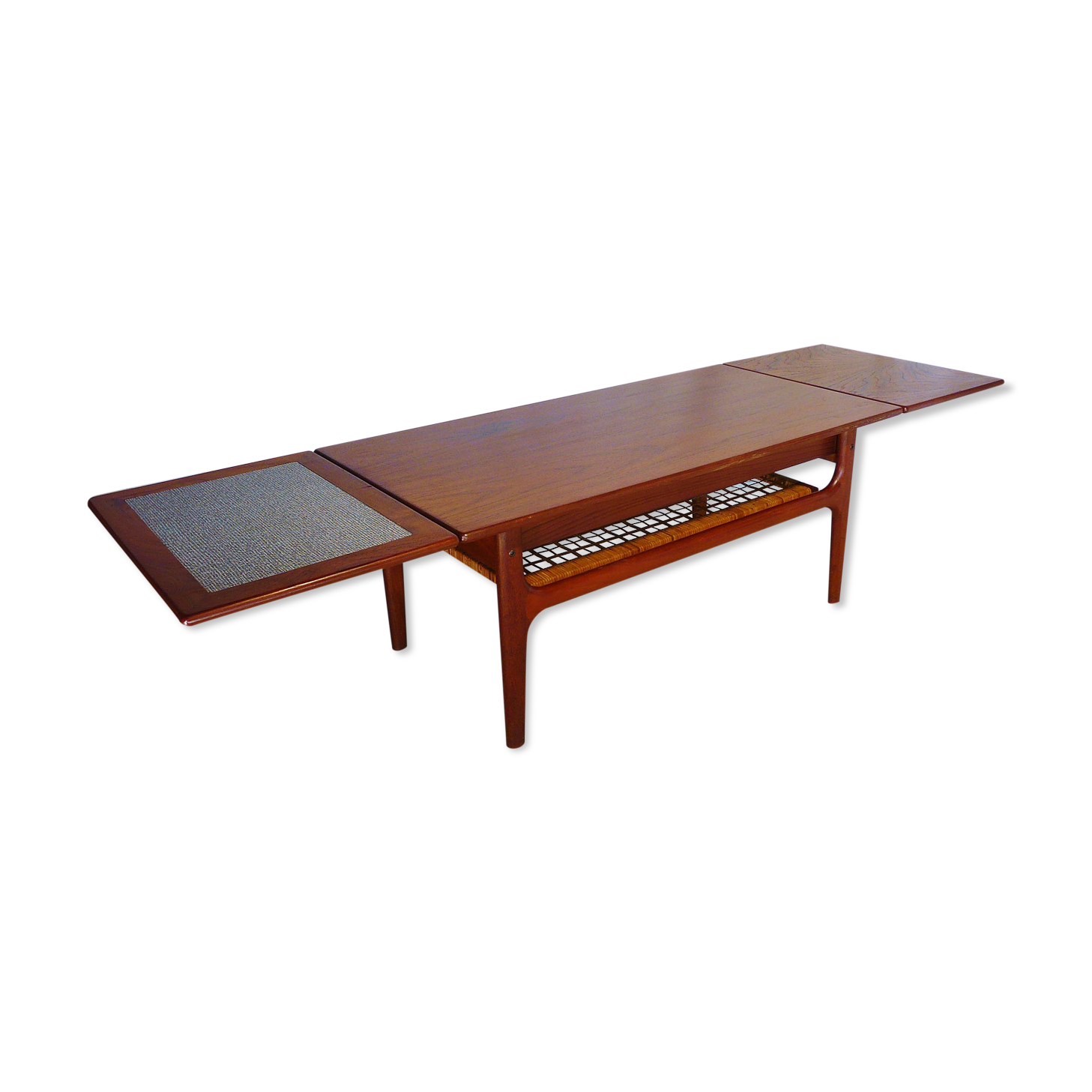 Expandable Scandinavian teak coffee table
